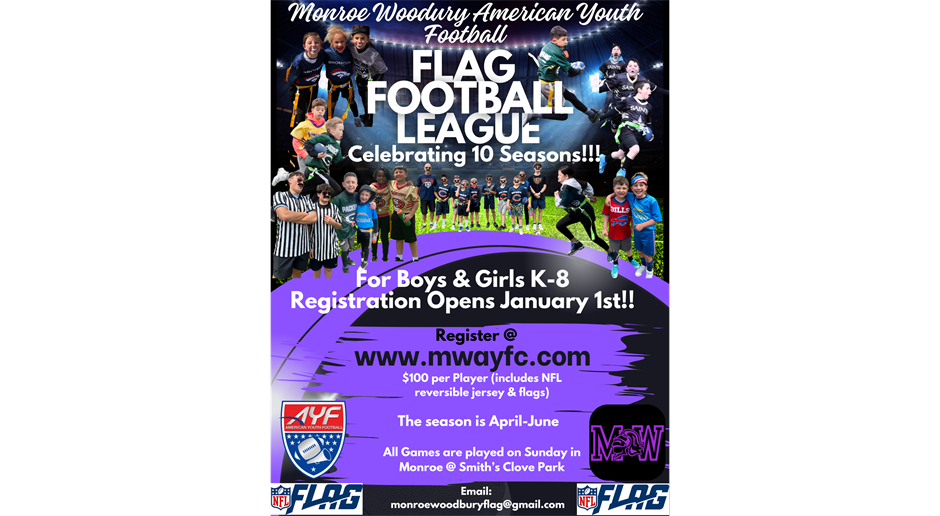 Register for Flag Football Today!!!